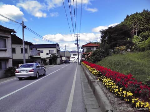 脇ノ沢駅前通り（1/2）(2010/3/26)